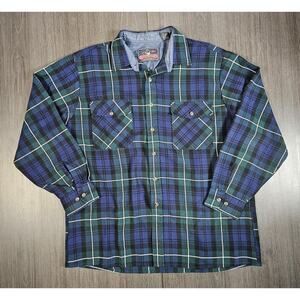 Vintage Backpacker XL Outdoors Plaid Flannel Shirt Long Sleeve Button Down